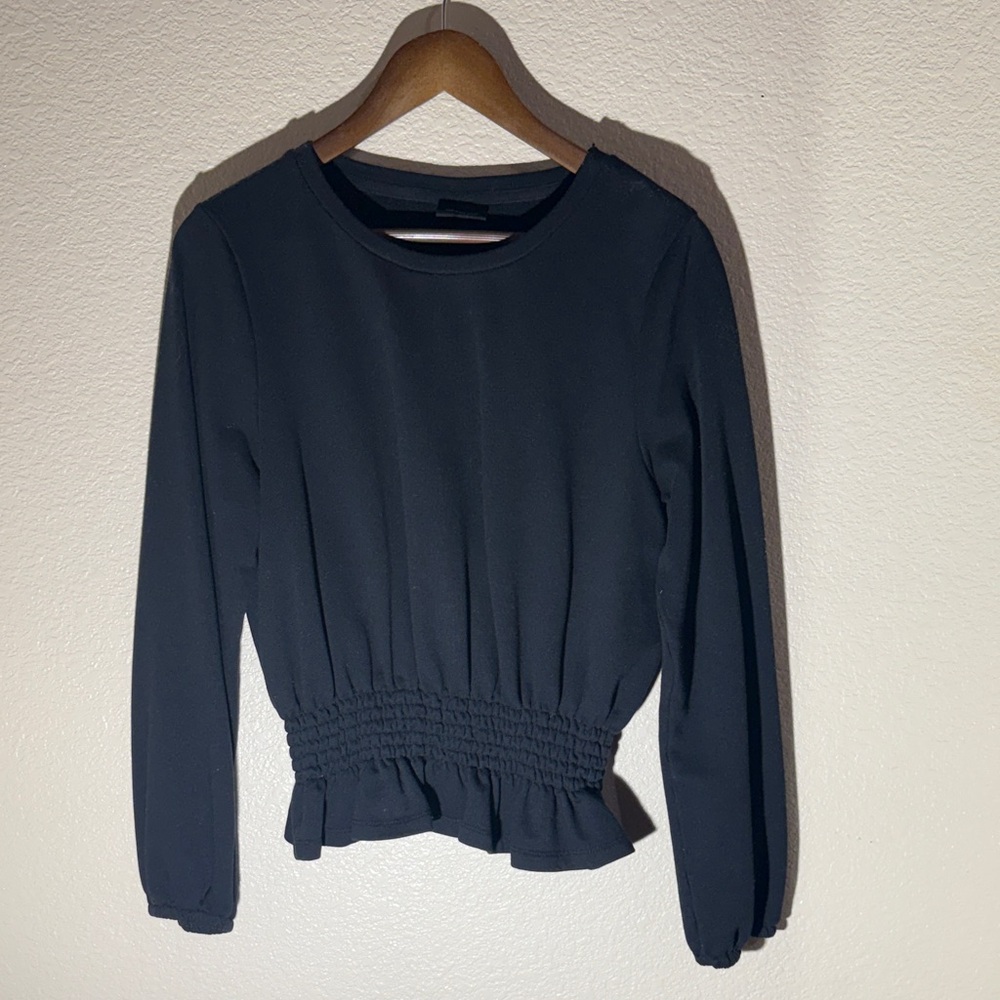 Who What Wear Black Long Sleeve Top